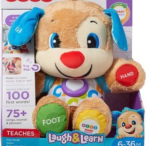 Fisher-Price Laugh & Learn Smart Stages Puppy, infant plush toy with music